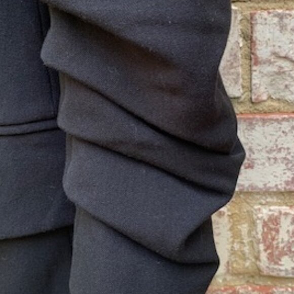 Michael Kors Blazer Size 8 Black Classic Ruched Sleeves - Picture 5 of 11